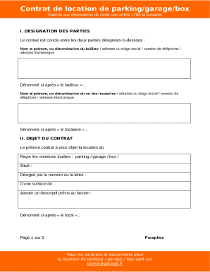 Parking Garage Box Rental Agreement