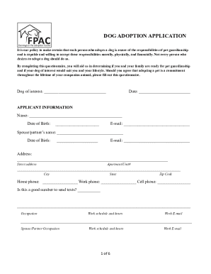 Dog Adoption Application