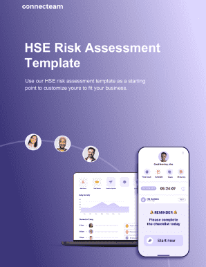HSE Risk Assessment Template