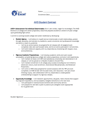 AVID Student and Parent Contract