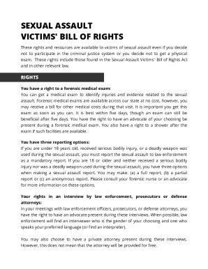 Sexual Assault Victims' Bill of Rights
