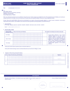 Name Deletion in Joint Demat Account