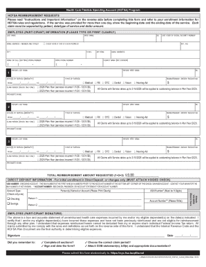 Health Care Flexible Spending Account Reimbursement Request