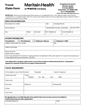Meritain Health Travel Reimbursement Form