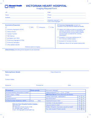 Victorian Heart Hospital Imaging Request Form