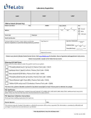 Laboratory Requisition Form