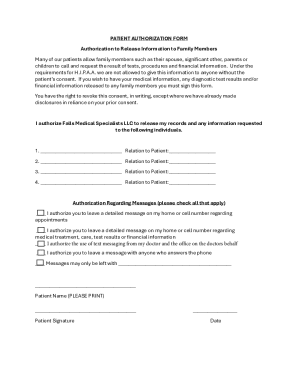 Patient Authorization Form