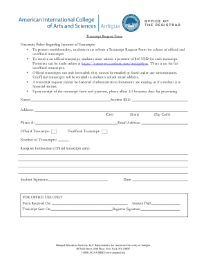Transcript Request Form