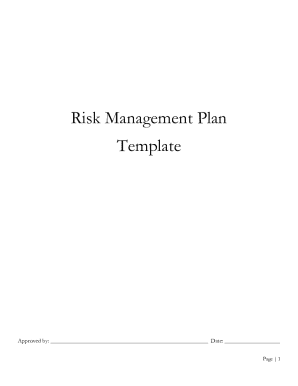 Risk Management Plan Template