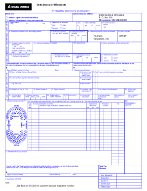 Attending Dentist’s Statement Form