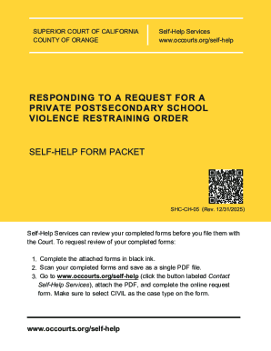 Response to Postsecondary School Violence Restraining Order