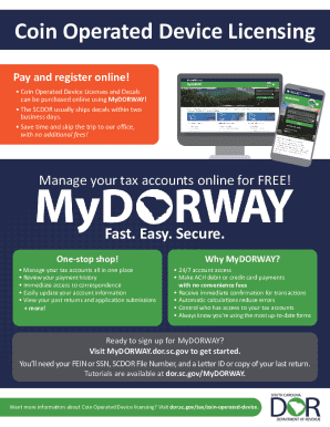 South Carolina Coin Operated Device License Application