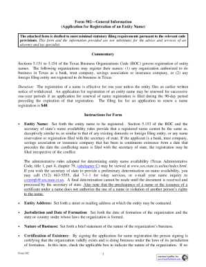 Texas Entity Name Registration Form 502