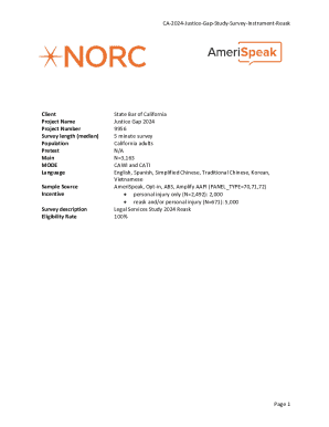 California Justice Gap Study Survey Instrument 2024