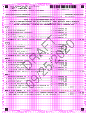 Rhode Island Form RI-1041MU