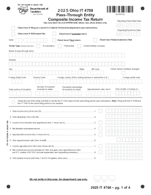 2025 Ohio Pass-Through Entity Composite Income Tax Return