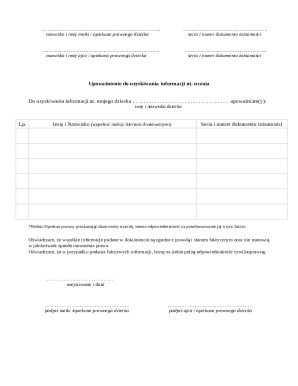 Parent Authorization Form