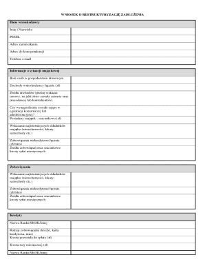 Debt Restructuring Application