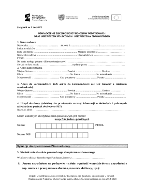 Tax and Social Security Declaration for Contractors