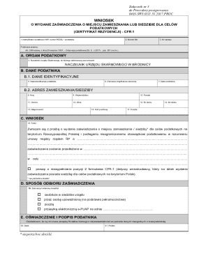Poland Tax Residency Certificate Application