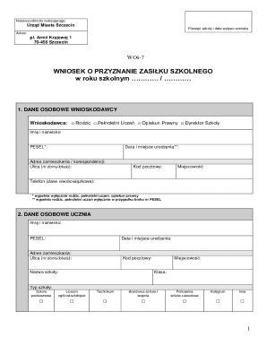Polish School Grant Application Form