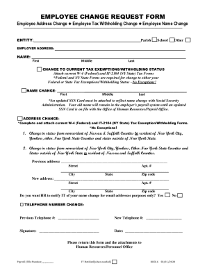 Employee Change Request Form