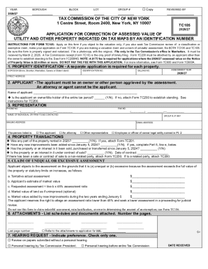 New York TC105 Form