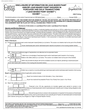 Lead-Based Paint Disclosure Form