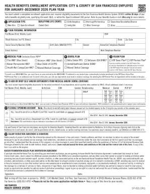 San Francisco Employee Health Benefits Enrollment Application