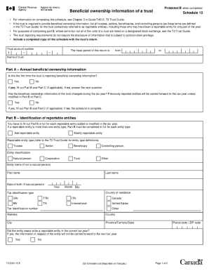 T3 Schedule 15 Beneficial Ownership Information