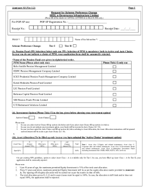 Request for Scheme Preference Change