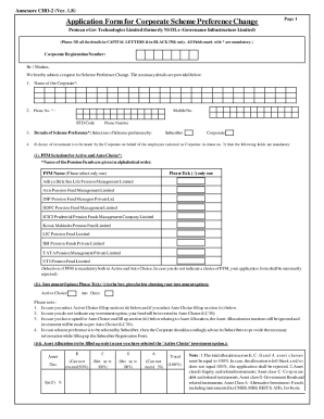 Corporate Scheme Preference Change Application
