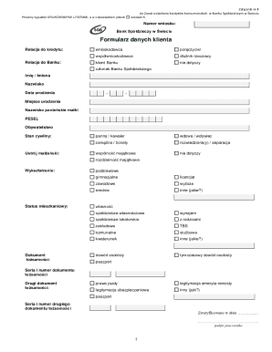Bank Spółdzielczy Loan Application Form