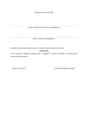 Tax and Insurance Compliance Declaration