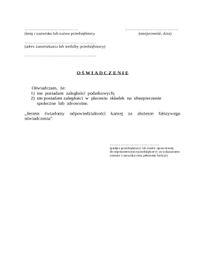 Tax and Insurance Compliance Declaration