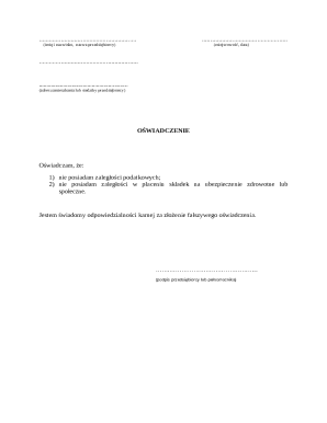 Tax and Insurance Compliance Declaration