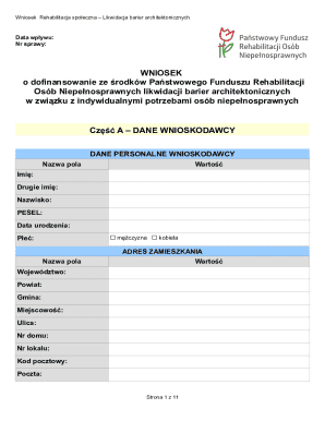 Poland Architectural Barrier Removal Application
