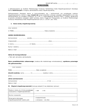 Poland Disability Assistance Application