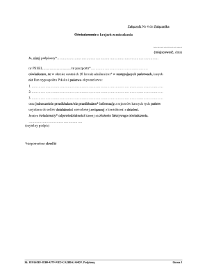 Poland Residency Declaration Form