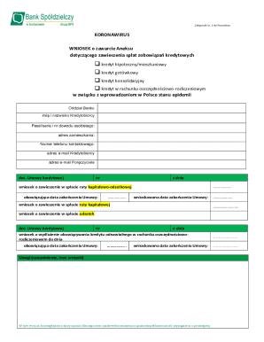 Poland COVID-19 Credit Payment Suspension Request
