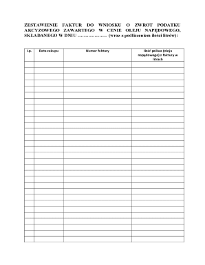 Tax Refund Application for Fuel Oil