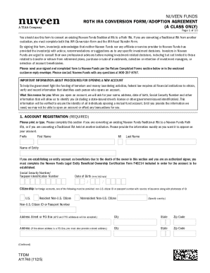 Nuveen Funds Roth IRA Conversion Form
