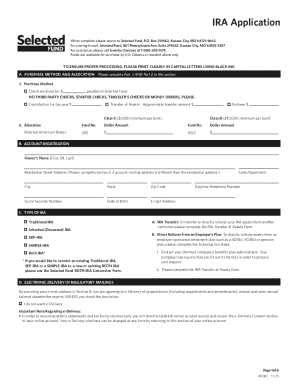 IRA Application Form