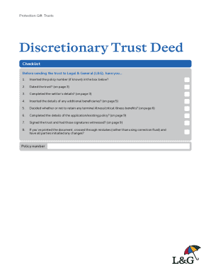 Discretionary Trust Deed