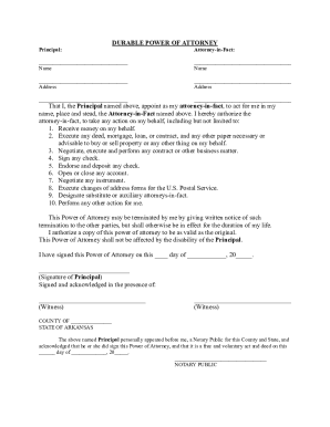 Durable Power of Attorney