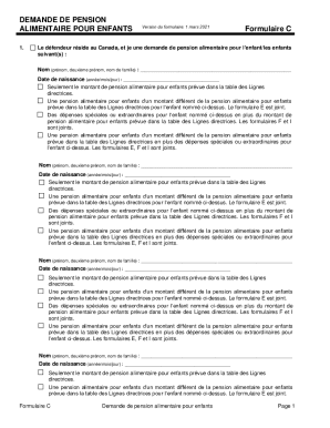 Canadian Child Support Application Form