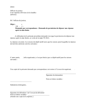 Request for Permission to File a Response After Deadline