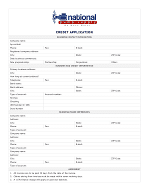 Credit Application Form