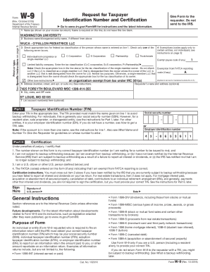 IRS Form W-9 Request for Taxpayer Identification Number and Certification