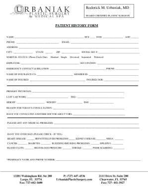Patient History Form